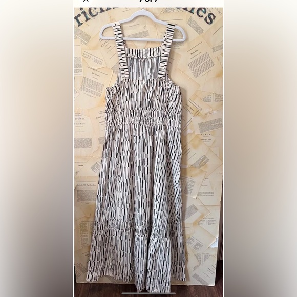 Anthropologie The Somerset Maxi Dress Poplin Halter Edition Tiered Smocked - Picture 7 of 7